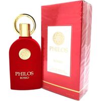 Eau de Parfum PHILOS ROSSO 100ml Fragrance Arabe de Dubai Pour Femme Attar à la Base de Vanille, Cèdre, Musc, Ambre, Ylang-ylang