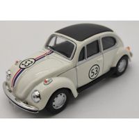 Voiture Collection Ancienne 1/43 - Volkswagen Beetle Blanche - Enfant - HTC - Mixte - Plastique