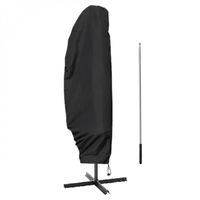 Housse de protection imperméable et anti-uv pour parasol déporté - 205 x 48 - 57 - 25 cm - Noir - Linxor