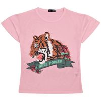 Enfants Filles Bébé Rose T Shirts Grrl Power Imprimé T-Shirt Toucher Doux Réservoir d'été Top & Tees Âge 5-13 Ans