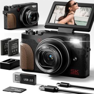 Appareil Photo Numérique 4K 50MP Pour Enfants - Zoom 16x, écran LED 2,8", Anti-tremblement - Inclut Carte 32 Go - 9