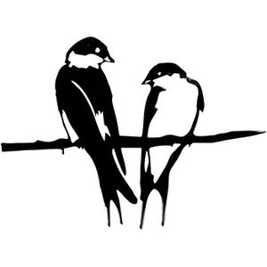 Exingk Support mural en fer noir pour mangeoire à oiseaux, carillon éolien  avec vis, décoration de jardin