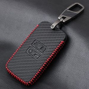 Coque De Clé Voiture Pour Renault Clio 5, Megane 4, Captur, Arkana, Etc. - Alliage Zinc Et Gel De Silice, Finition Fibre Carbone, Bande Luminescente