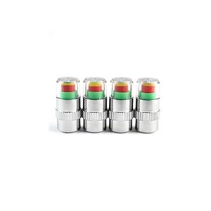 Tera lot de 4 bouchons de valve de pneu avec jauge pneu pression moniteur//d/étecteur//indicateur Pour V/élo Moto Voiture etc