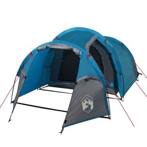 TENTE DE CAMPING Tente de camping 4 personnes bleu 360x135x105 cm t
