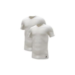 T-SHIRT MAILLOT DE SPORT T-Shirt Homme adidas - Paquet de 2 - Blanc - Col en V - Manches 1/2