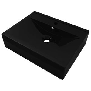 LAVABO - VASQUE Vasque à poser en céramique noir - Pwshymi - B2803