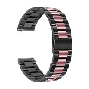 BRACELET MONTRE CONNEC. CONNECTEUR DE BRACELET ,Black Pink-20mm--bracelet de montre à dégagement rapide pour hommes et femmes, en acier inoxydable, 14mm, 16
