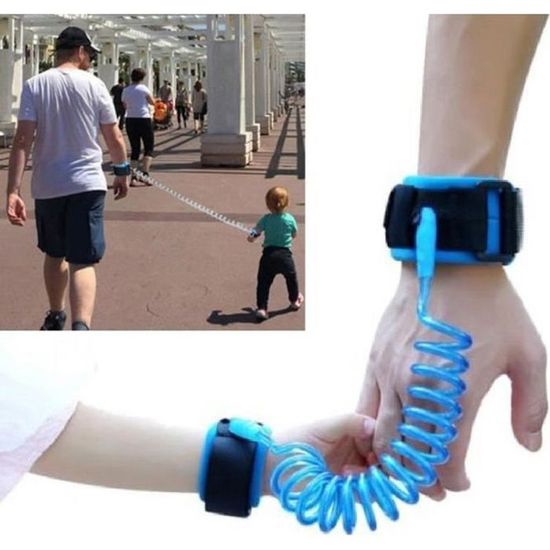 Harnais Anti-Perte Enfant RISVOWO | Bracelet Sécurité 2m | Serrure à Clé | Pour Enfants Jusqu'à 13 Ans | Rose
