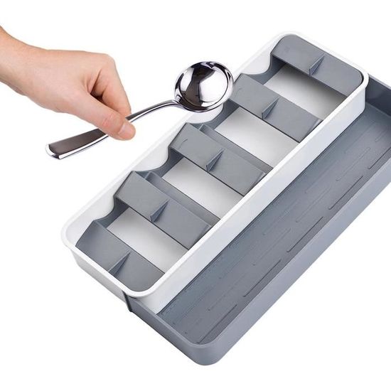 Set De 6 Organisateurs Métalliques Pour Tiroir - Rangez Vos Couverts Et Ustensiles Facilement !