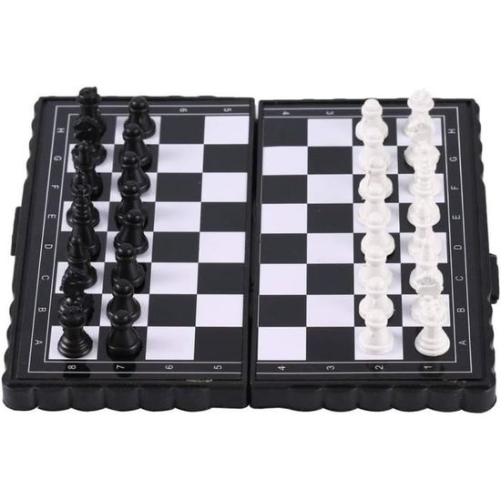Jeu De Dames Échecs Magnétiques Enfants Petit Échiquier Pliable