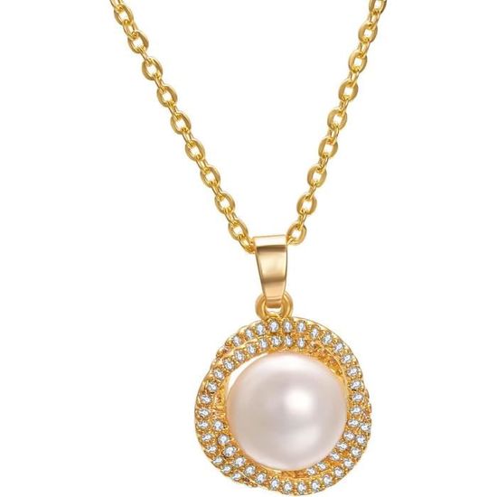 Collier Long Chico's Argenté Avec Fausses Perles - Occasion