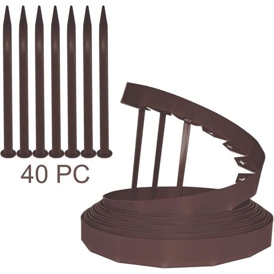 Piquets De Clôture En Plastique 125 Cm Pack De 20 Pcs