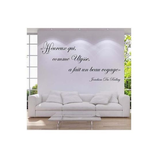 Stickers Citation Voyage Joachim Du Bellaymarron Chocolat 60 8 X 1 Cm Cdiscount Maison
