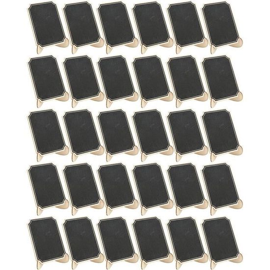 Lot De 30 Mini Tableaux Noirs Avec Craies - Étiquettes Pour Mariage, Fête, Buffet Et Café - Taille L