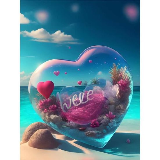 5D DIY Diamant Painting Kit CompletFleurs Lune Plage Mer Diamant Broderie Full Drill Peintures 40X50CM DIY Art Du Diamant Peinture Pour Enfants Adultes Le Décor De Mur à La Maison