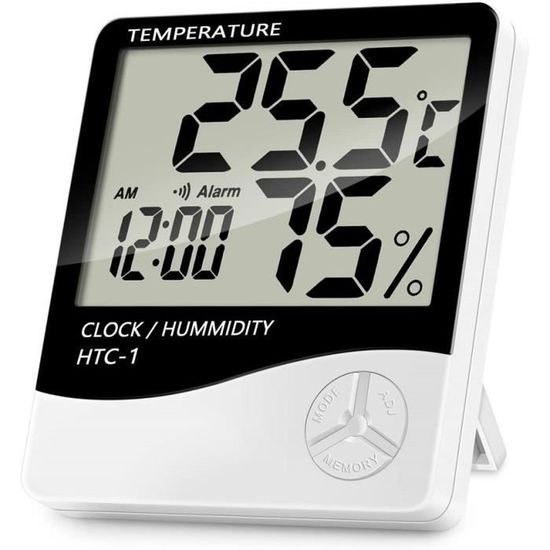 Thermomètre Intérieur Hygromètre Numérique Écran LCD Digital