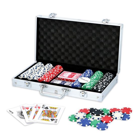 Mallette De Poker En Aluminium 300 Jetons 2 Jeux De Cartes 5 Dés Et 3 Jetons De Croupier Coffret De Poker Noir Mallette De Poker En Aluminium 300 Jetons 2 Jeux De Cartes 5 Dés Et 3 Jetons De Croupier Coffret De Poker Noir