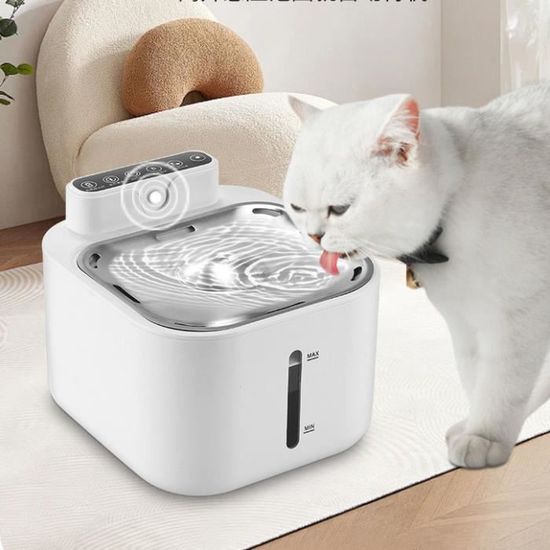 Fontaine à Eau Pour Chat Sans Fil - 3,2L, Batterie 4000 MAh - Détecteur De Mouvement, Ultra-silencieuse