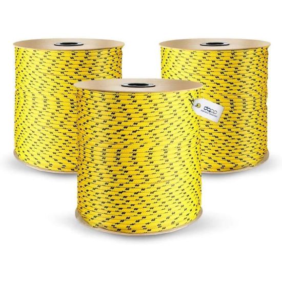 Corde En Polypropylène MFH 27505A – 60 Mètres, Diamètre 5 Mm, Couleur Olive, Résistante Et Polyvalente (attention : Pas Pour Escalade)