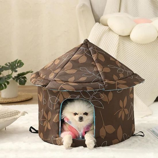 Niche pour Chat Exterieur Isolée Hiver Chenil Chien Chauffante Isolée Grotte Abri Petit