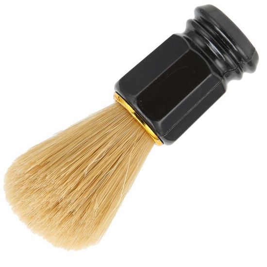 Brosse à Raser En Poils Synthétiques - Manche Résine Noir Et Rouge, 10cm, Haryali London