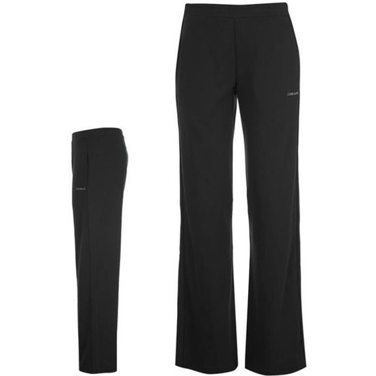 Pantalon Jogging Femme Noir LA Gear - Grandes Tailles - Taille élastique - 2 poches