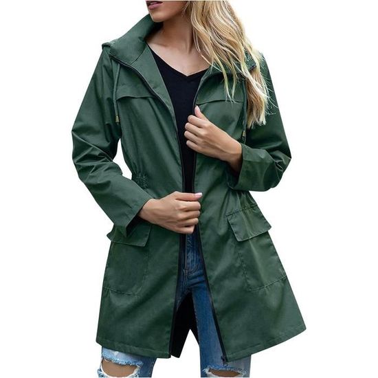 Veste Pluie Légère Femmes Camel Coupe Vent Capuche - Canada