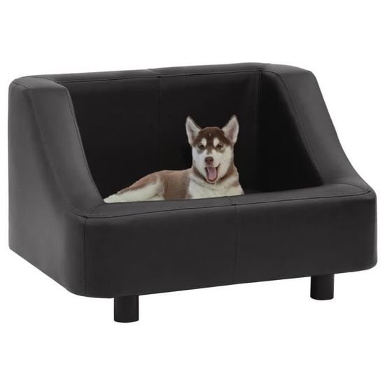9336MIEUX® Canapé pour chien design scandinave coussin Lit Fauteuil pour chien Chat Noir 67x52x40 cm Similicuir Size:67 x 52 x 40 cm