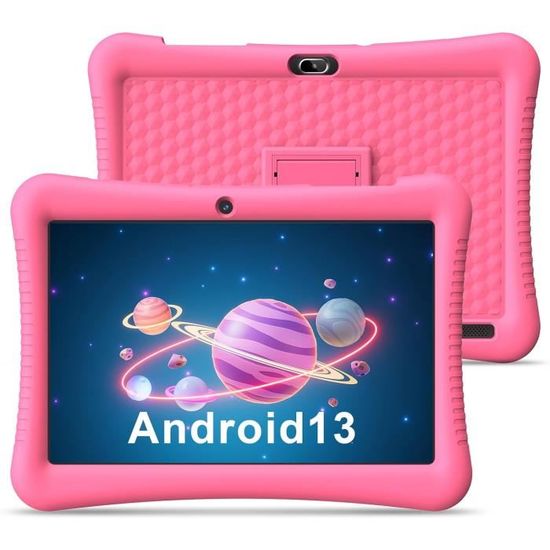 Tablette Enfant 7 Pouces Android 13 Éducative Quad Core 1,6Ghz 2GB RAM 32GB ROM Protection Antichoc et Contrôle Parental