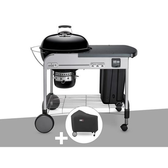 Barbecue à charbon Weber Performer Premium GBS 57 cm - WEBER - Sur chariot - Briquettes en céramique