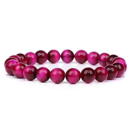 Bracelet Perles En Pierre Naturelle Mikovivi | Cadeau Inspirant, Ajustable 20-30cm | Énergie Positive
