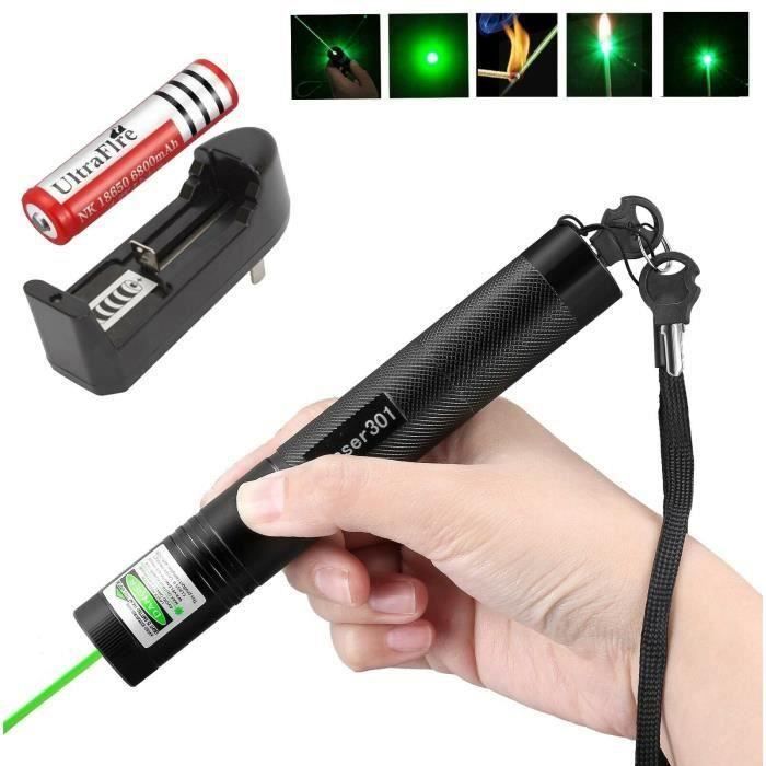 Stylet Laser 3 En 1 Vert, Rouge, Bleu - Avec Lampe Torche Et Recharge USB-C - Pour Présentation, Animaux