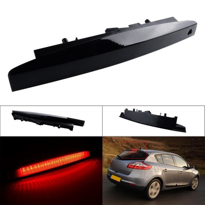 ANG RONG lentille Noir LED 3eme Troisième Feux arrière freinage pour Renault Megane II 8200175538