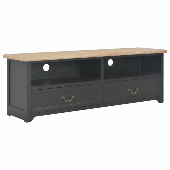 ASHATA Meuble TV Noir 120x30x40 cm Bois