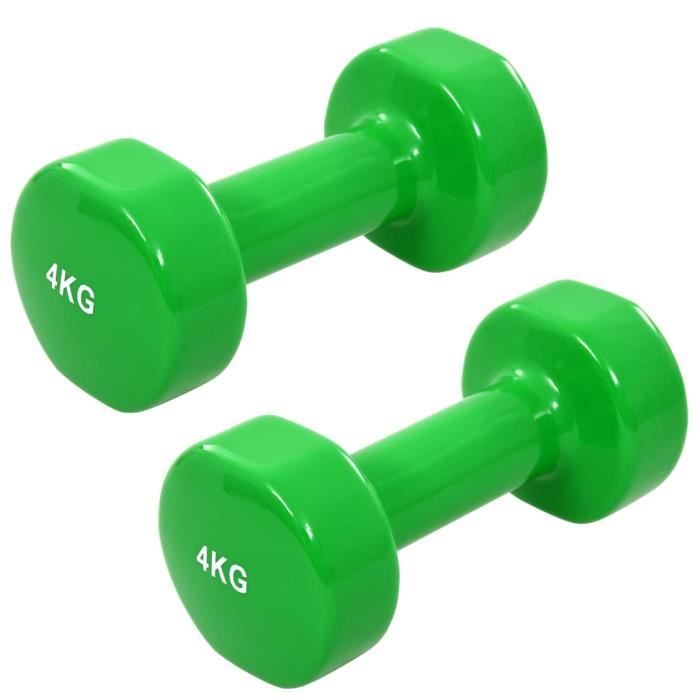 RIN Haltères 2 pcs 8 kg Fonte Vert
