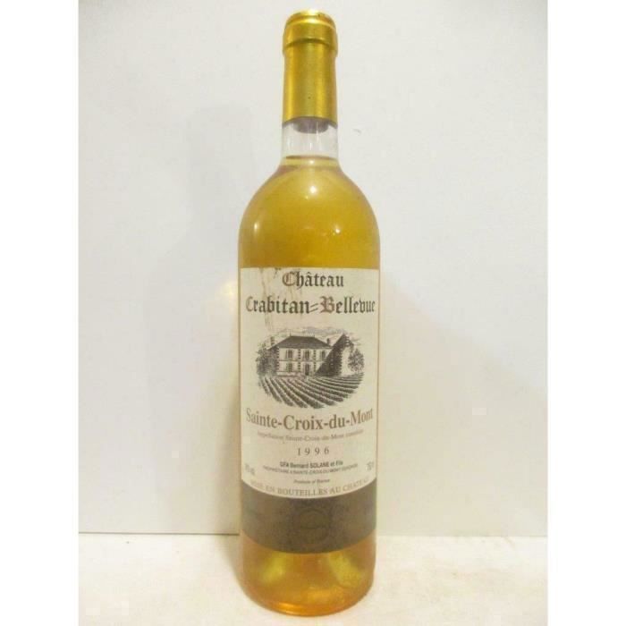 sainte-croix du mont château crabitan-bellevue liquoreux 1996 - bordeaux