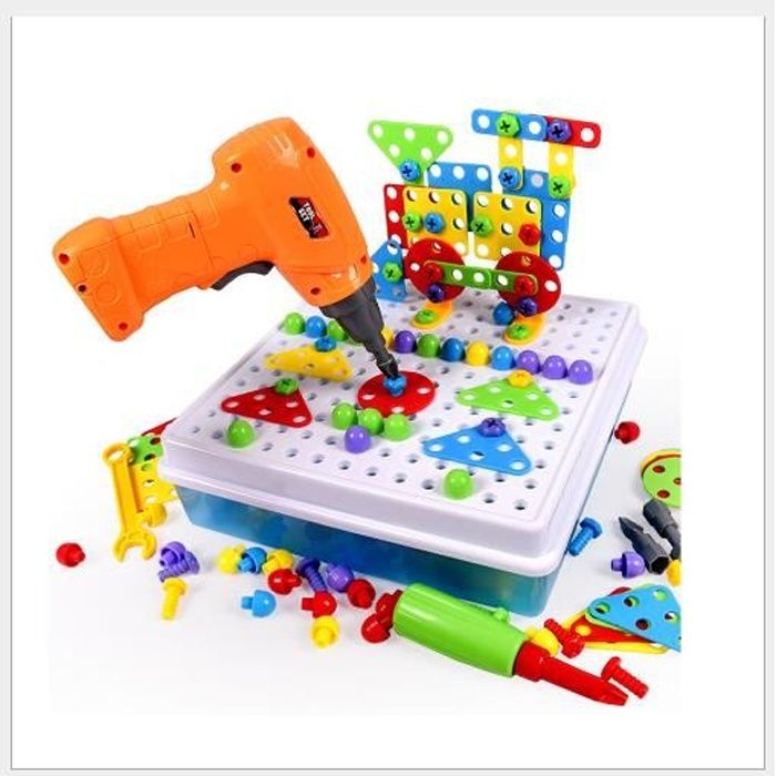 Mosaique Enfant Puzzle 3D Construction Enfant Jeu Montessori Kit Mosaique 223 Pcs pour Enfant Fille Garcon 3 4 5 Ans