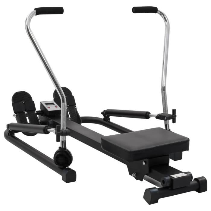 Rameur d'appartement Machine à ramer 126 x 128 x 70 cmCardio Rowing machine 5 niveaux de résistance hydraulique