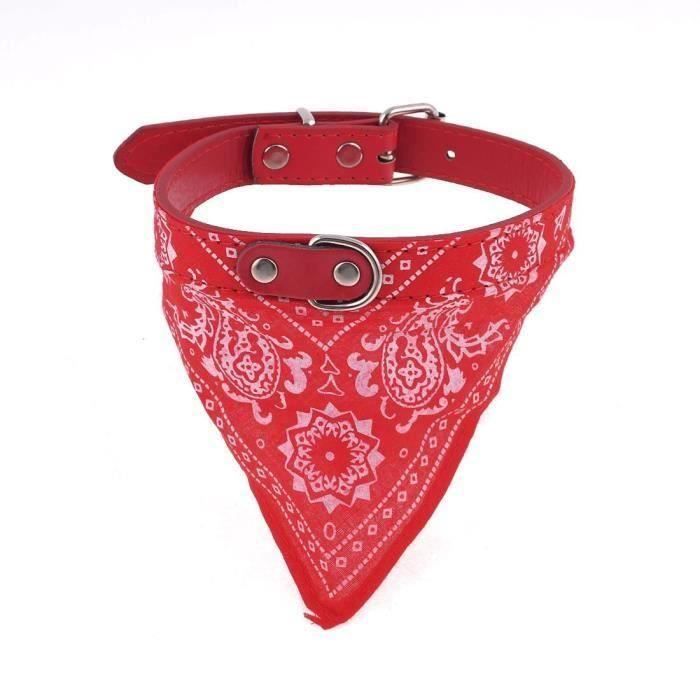 2cm de largeur motif de paisley collier bandana foulard pour chien animal de compagnie rouge Aa74371