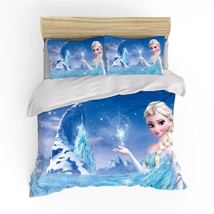 SCD-2083 Parure de lit Disney Elsa Anna pour enfants ensemble de literie housse de couette Double cadeau Taille:200*200cm