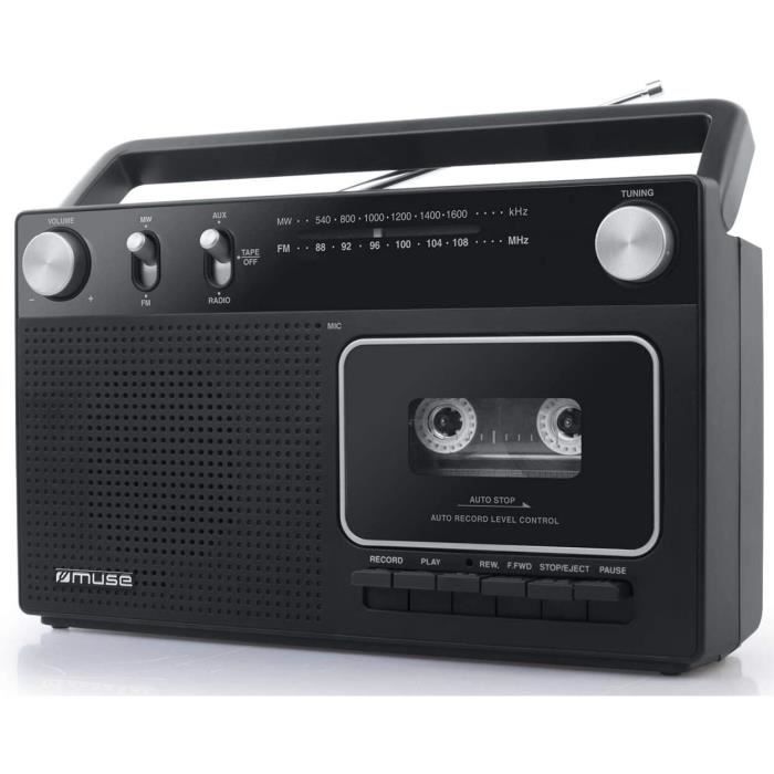 RADIO CD Muse M152 RC Reacutetro Enregistreur Cassette avec Fonction Enregistrement Fonctionnement sur Batterie Possible Tuner F438