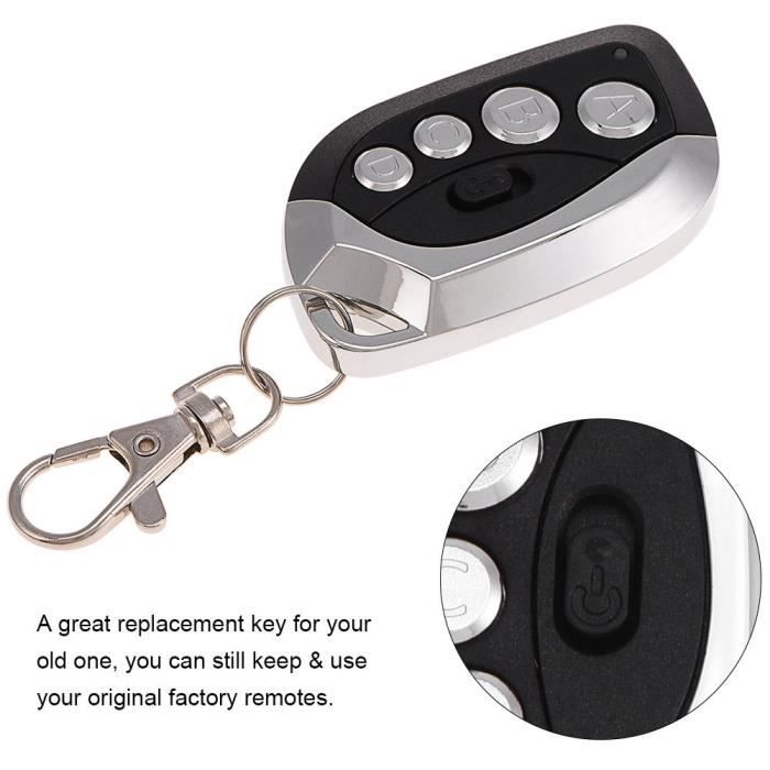 Drfeify Télécommande pour voiture 433.92MHz clonage électrique universel porte de garage porte télécommande duplicateur clé