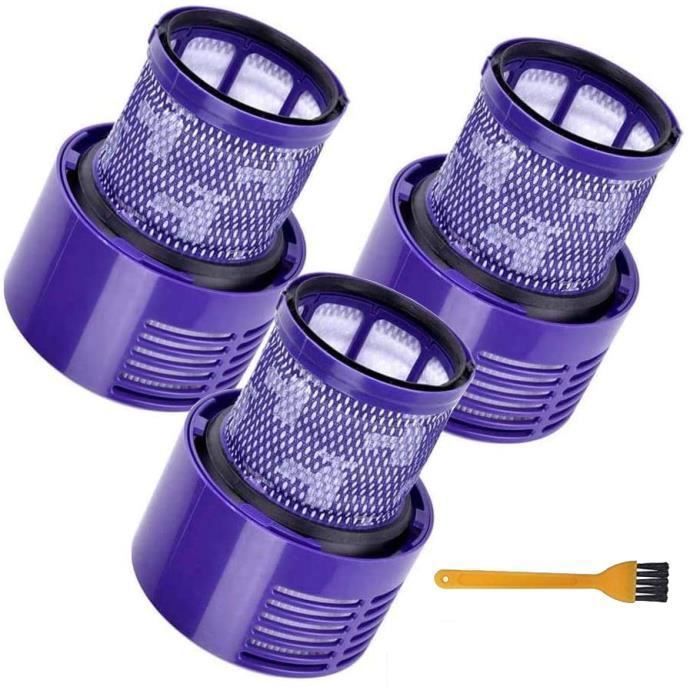 3 Paquet Filtre de remplacement pour Aspirateur Dyson V10 SV12 Cyclone Series, Compatible avec V10 Absolute, V10 Animal, V10 Total