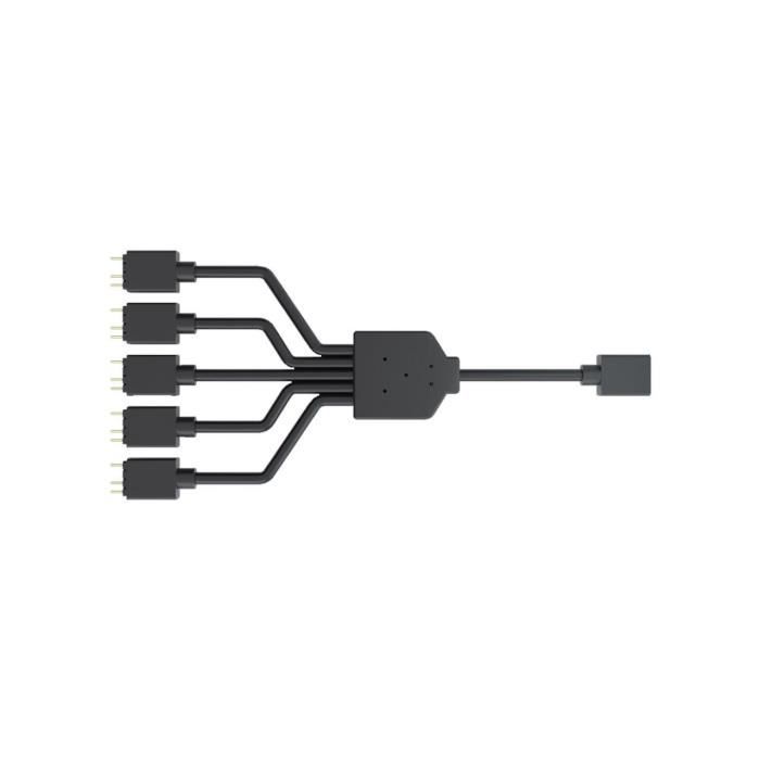 Câble répartiteur RVB 1 à 5 adressable Cooler Master prenant en charge l'interface 5V 3 broches