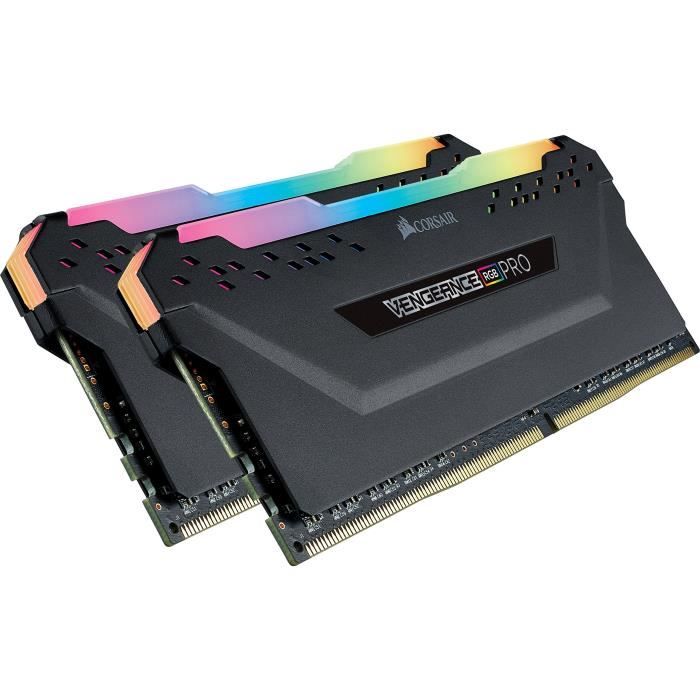 Corsair Vengeance RGB PRO - Kit de Mémorie Enthousiaste (16Go (2x8Go), DDR4, 3600MHz, C18, XMP 2.0) Eclairage LED RGB dynamique -