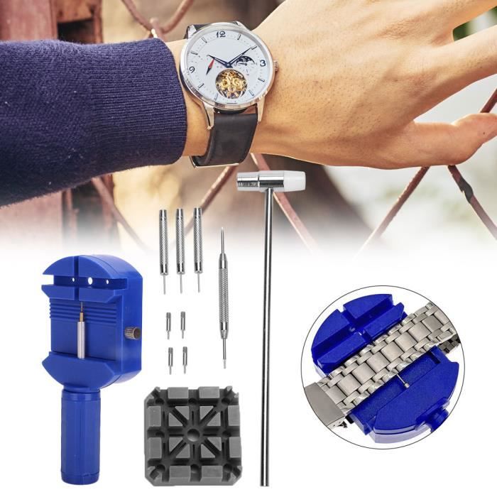 Kit de suppression de broche de lien de bracelet de montre Ajusteurs de bracelet de bracelet Outils de réparation de montre-YIDD