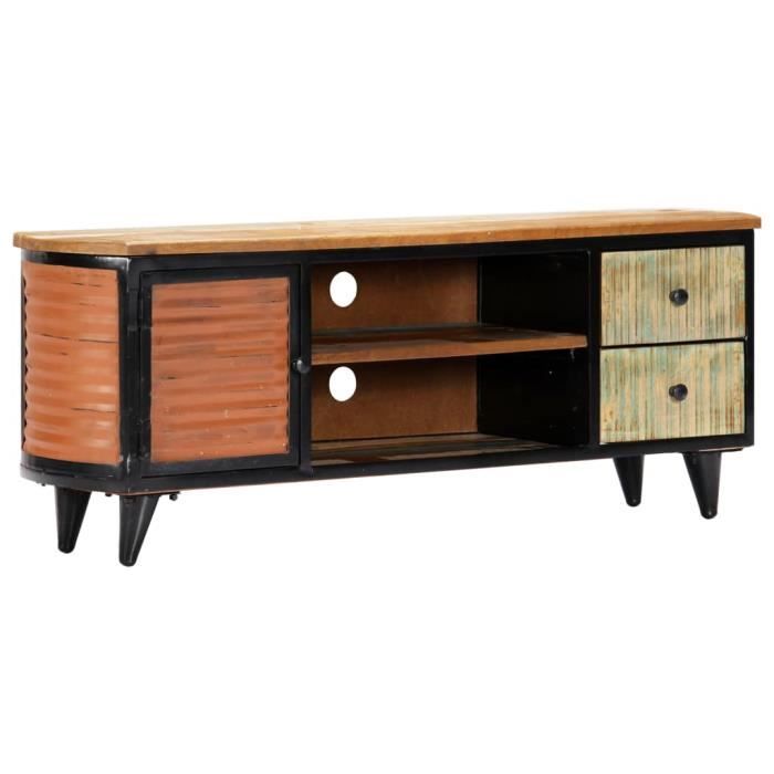 MAGIC Meuble TV 120 x 30 x 45 cm Bois de récupération massif