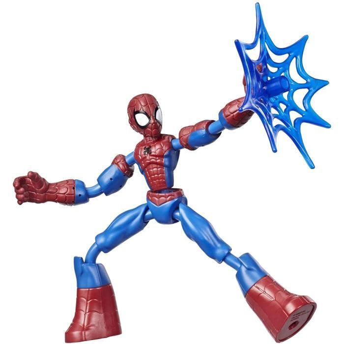 MARVEL SPIDER-MAN - Bend and Flex - Figurine flexible Spider-Man de 15 cm - avec accessoire - à partir de 4 ans