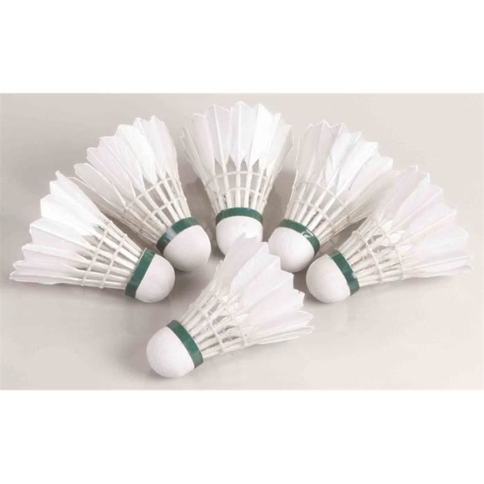 HUDORA Set de 6 Volant de Badminton Naturel